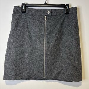 madewell wool blend mini skirt size 10